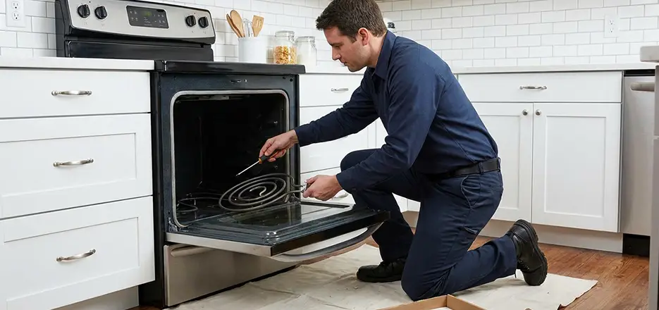 Oven Lower Heating Element Replacement in Meriden